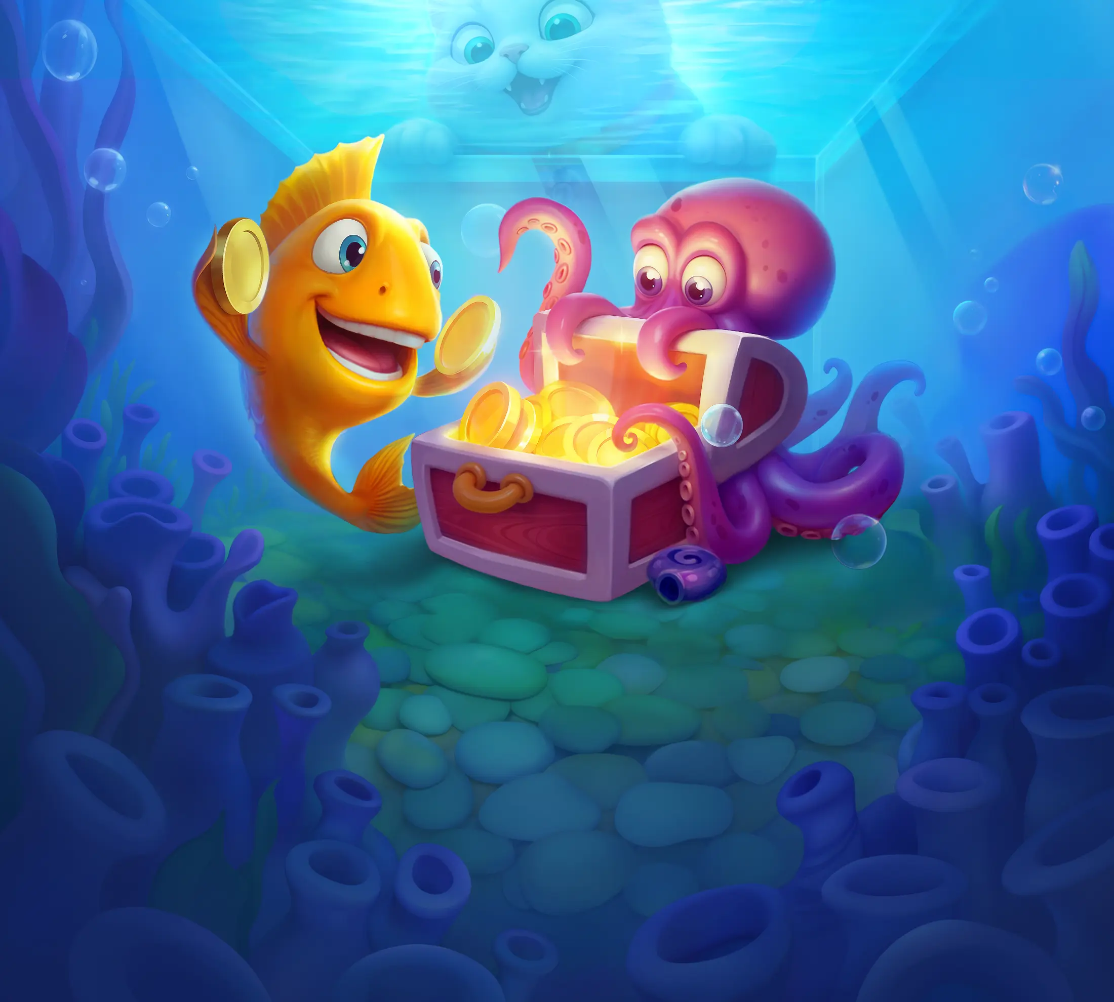 Free spin packages and loyalty rewards displayed inside the Spinfin app