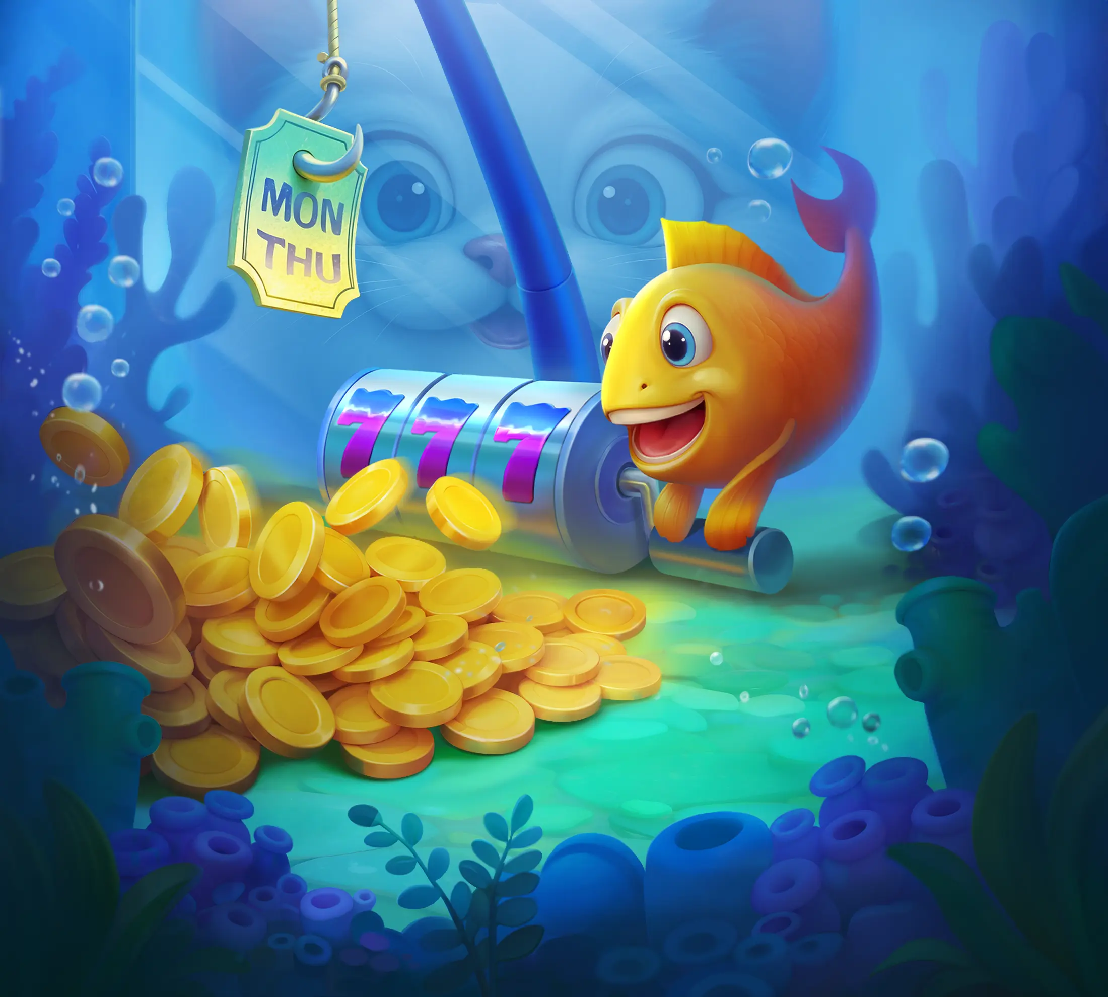 Welcome bonus and free spin promotions featured on the Spinfin homepage